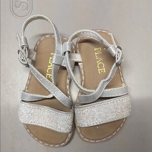 The Children's Place Silver Glitter Sandals